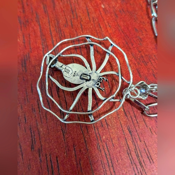 Handcrafted Peridot Spider Web Long Necklace - Picture 9 of 14